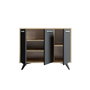 Hanah Home Piffa Armario Multiusos Roble y Antracita